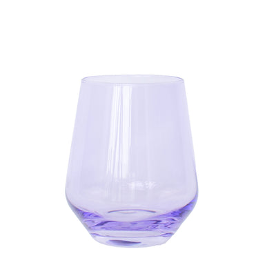Estelle Colored Wine Stemless - Set of 6 {Lavender}
