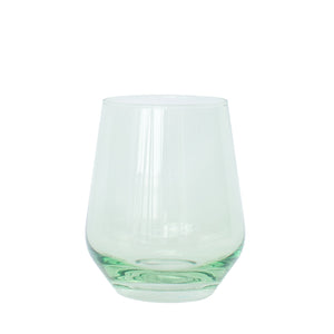 Estelle Colored Wine Stemless - Set of 6 {Mint Green}
