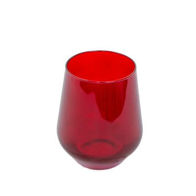 Estelle Colored Wine Stemless - Set of 2 {Red}