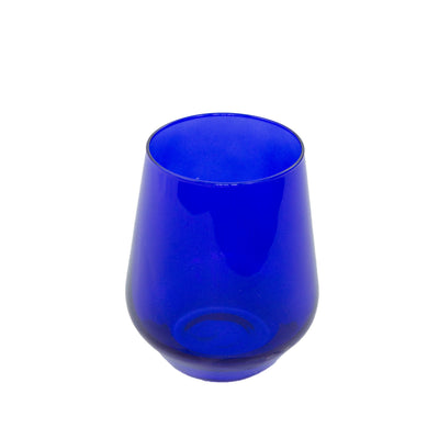 Estelle Colored Wine Stemless - Set of 2 {Royal Blue}