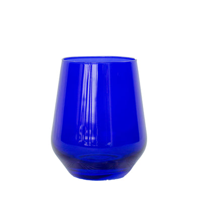 Estelle Colored Wine Stemless - Set of 6 {Royal Blue}