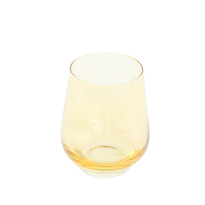 Estelle Colored Wine Stemless - Set of 2 {Yellow}