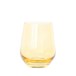 Estelle Colored Wine Stemless - Set of 2 {Yellow}
