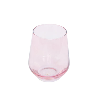 Estelle Colored Wine Stemless - Set of 2 {Rose}