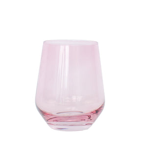 Estelle Colored Wine Stemless - Set of 6 {Rose}