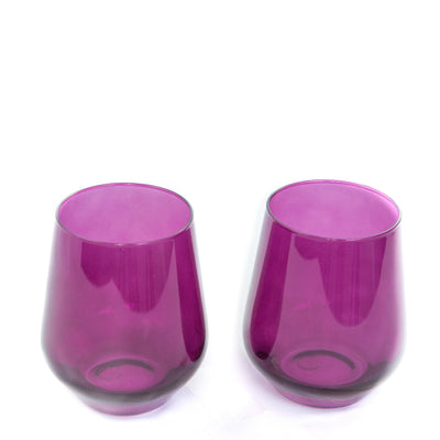 Estelle Colored Wine Stemless - Set of 6 {Amethyst}