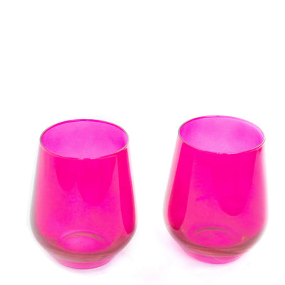 Estelle Colored Wine Stemless - Set of 6 {Viva Magenta (Our Fuchsia)}