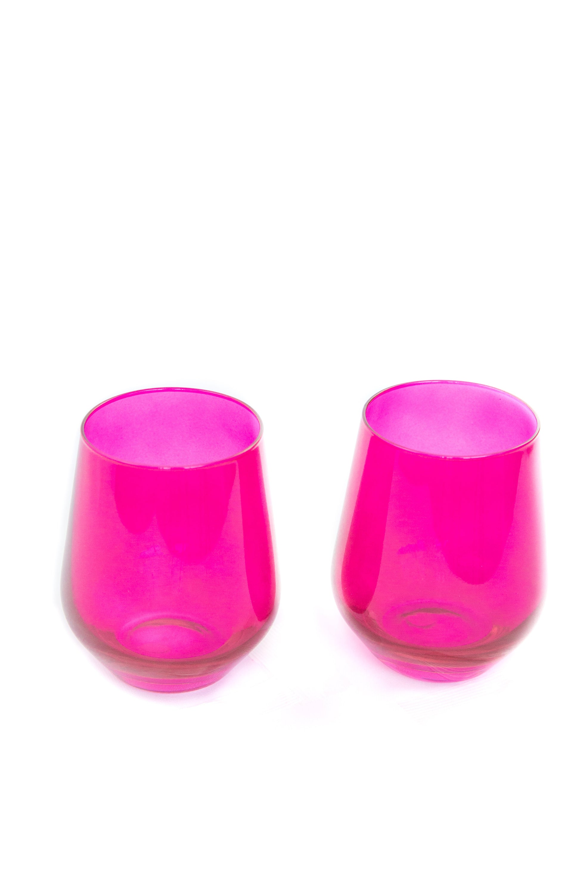 Estelle Colored Wine Stemless - Set of 6 {Viva Magenta (Our Fuchsia)}.