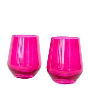 Estelle Colored Wine Stemless - Set of 6 {Viva Magenta (Our Fuchsia)}