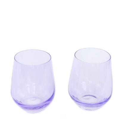 Estelle Colored Wine Stemless - Set of 2 {Lavender}