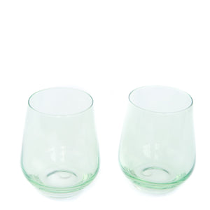 Estelle Colored Wine Stemless - Set of 2 {Mint Green}