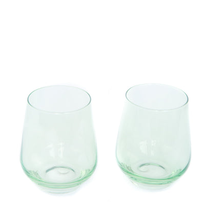 Estelle Colored Wine Stemless - Set of 6 {Mint Green}