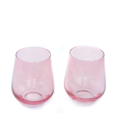 Estelle Colored Wine Stemless - Set of 6 {Rose}