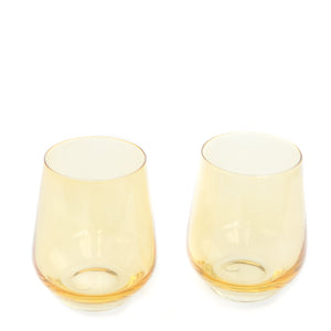 Estelle Colored Wine Stemless - Set of 6 {Yellow}