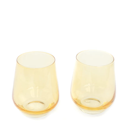Estelle Colored Wine Stemless - Set of 6 {Yellow}