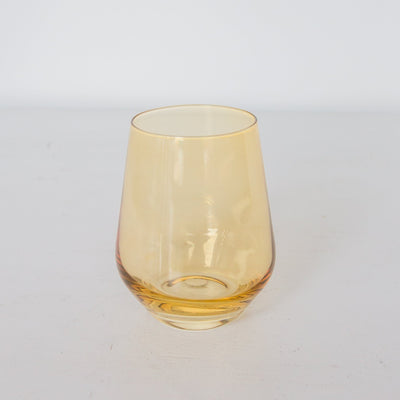 Estelle Colored Wine Stemless - Set of 2 {Yellow}