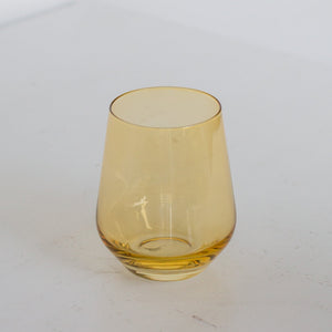 Estelle Colored Wine Stemless - Set of 6 {Yellow}