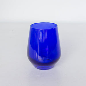 Estelle Colored Wine Stemless - Set of 6 {Royal Blue}