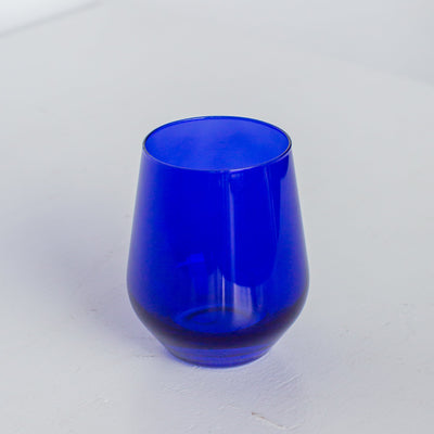 Estelle Colored Wine Stemless - Set of 2 {Royal Blue}