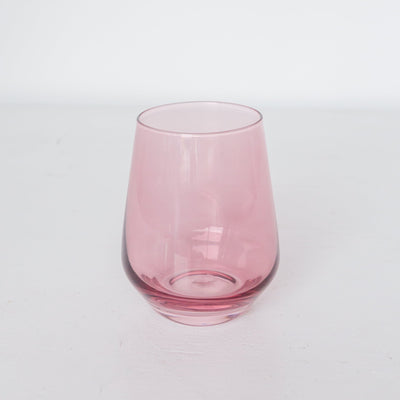 Estelle Colored Wine Stemless - Set of 2 {Rose}