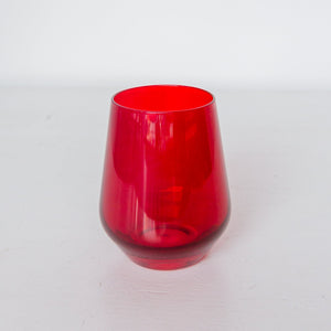 Estelle Colored Wine Stemless - Set of 2 {Red}