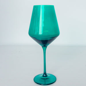Estelle Colored Wine Stemware - Set of 2 {Emerald Green}