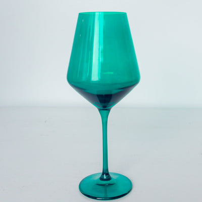 Estelle Colored Wine Stemware - Set of 2 {Emerald Green}