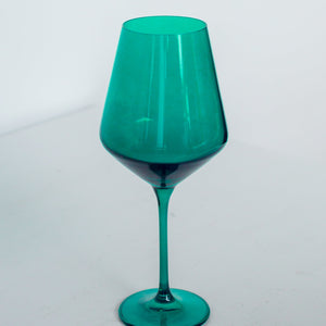 Estelle Colored Wine Stemware - Set of 2 {Emerald Green}