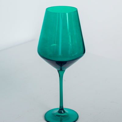 Estelle Colored Wine Stemware - Set of 2 {Emerald Green}