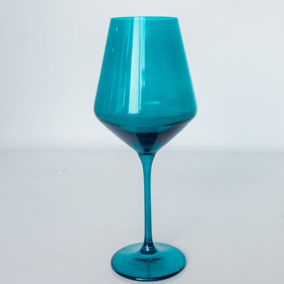 Estelle Colored Wine Stemware - Set of 2 {Teal}
