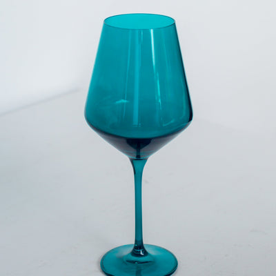 Estelle Colored Wine Stemware - Set of 2 {Teal}