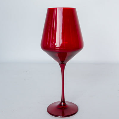 Estelle Colored Wine Stemware - Set of 2 {Red}