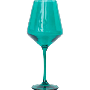 Estelle Colored Wine Stemware - Set of 6 {Emerald Green}
