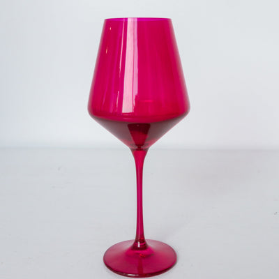 Estelle Colored Wine Stemware - Set of 2 {Viva Magenta (Our Fuchsia)}