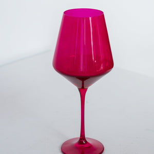 Estelle Colored Wine Stemware - Set of 2 {Viva Magenta (Our Fuchsia)}