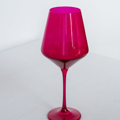 Estelle Colored Wine Stemware - Set of 2 {Viva Magenta (Our Fuchsia)}
