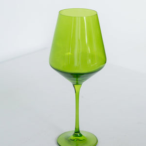 Estelle Colored Wine Stemware - Set of 6 {Forest Green}