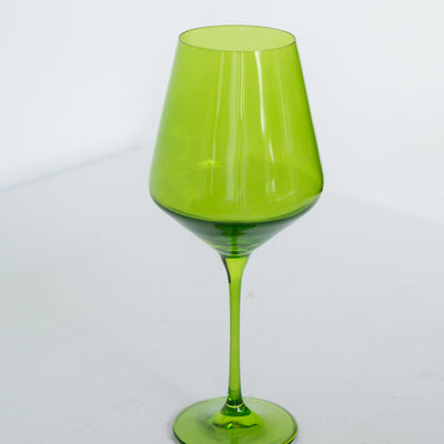 Estelle Colored Wine Stemware - Set of 6 {Forest Green}
