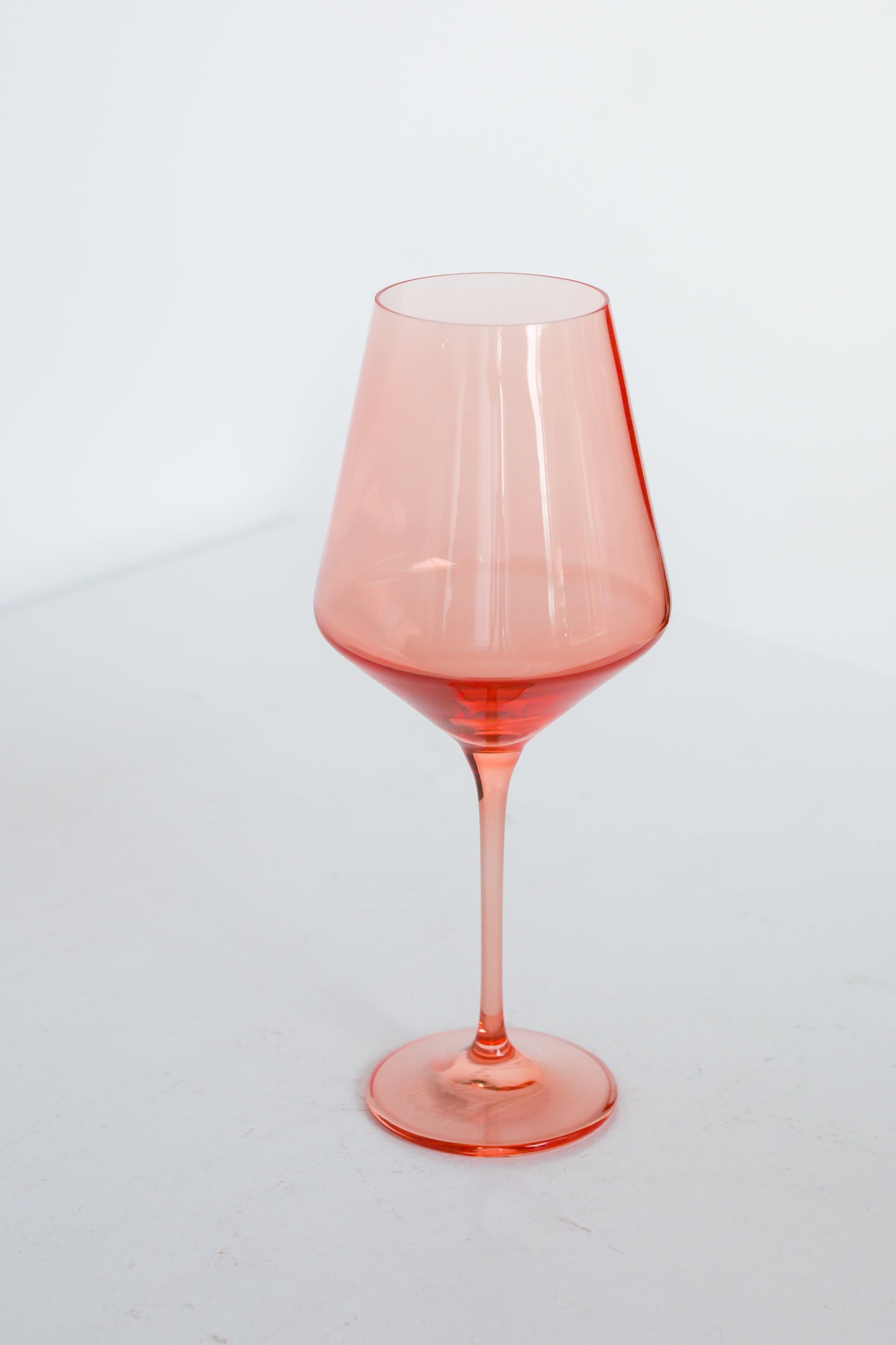 Estelle Colored Wine Stemware - Set of 6- Peach Fuzz {Our Coral Peach Pink}