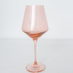 Estelle Colored Wine Stemware - Set of 6 {Blush Pink}