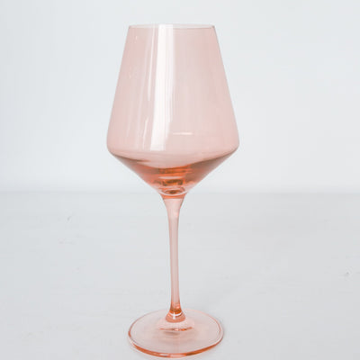 Estelle Colored Wine Stemware - Set of 6 {Blush Pink}