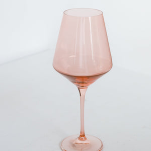 Estelle Colored Wine Stemware - Set of 6 {Blush Pink}