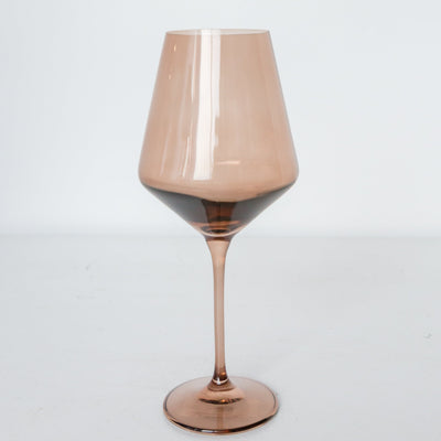 Estelle Colored Wine Stemware - Set of 2 {Mocha Mousse (Our Amber Smoke)}