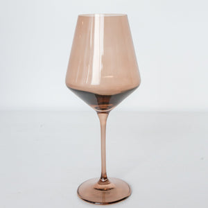 Estelle Colored Wine Stemware - Set of 6 {Mocha Mousse (Our Amber Smoke)}