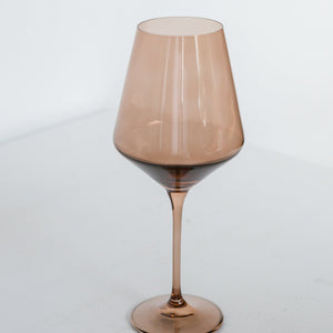Estelle Colored Wine Stemware - Set of 2 {Mocha Mousse (Our Amber Smoke)}