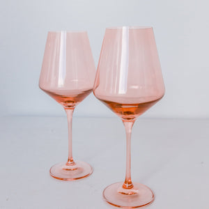 Estelle Colored Wine Stemware - Set of 6 {Blush Pink}