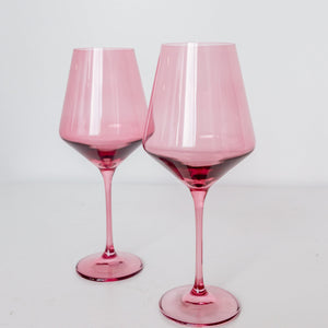 Estelle Colored Wine Stemware - Set of 6 {Rose}