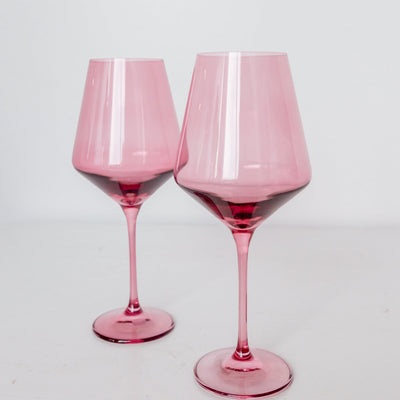 Estelle Colored Wine Stemware - Set of 6 {Rose}
