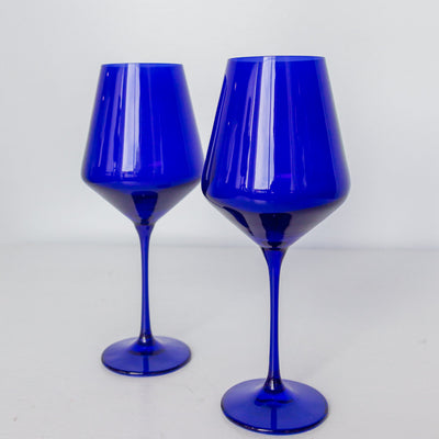 Estelle Colored Wine Stemware - Set of 6 {Royal Blue}