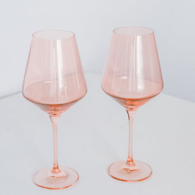 Estelle Colored Wine Stemware - Set of 6 {Blush Pink}